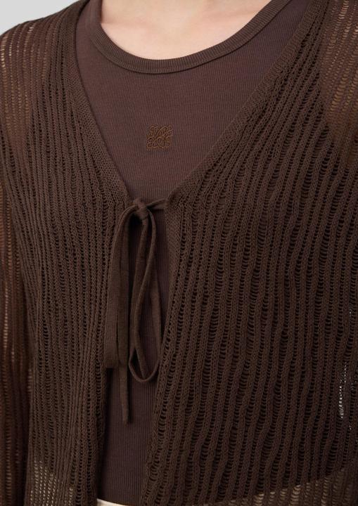Image du produit S.Oliver Strickjacke Luftiger Cardigan aus Leinenmix mit Ajourmuster (42)