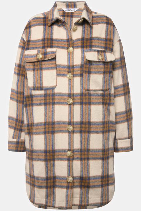Actual product image Studio Untold Longline Plaid Shacket (50, 52)