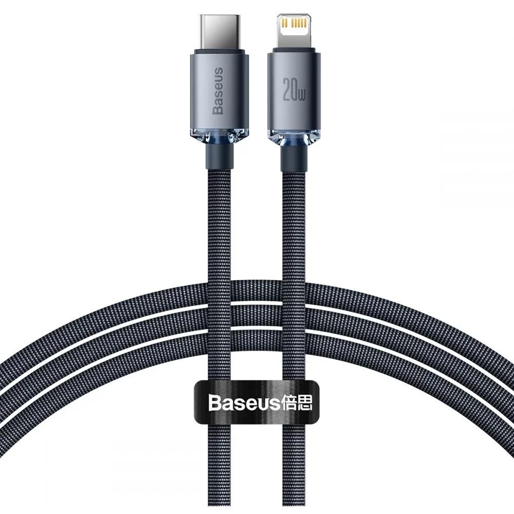 Baseus Crystal Shine Series Fast Charging Data Cable Type-C to iP 20W 1.2m Black (1.20 m, USB 2.0), USB Kabel