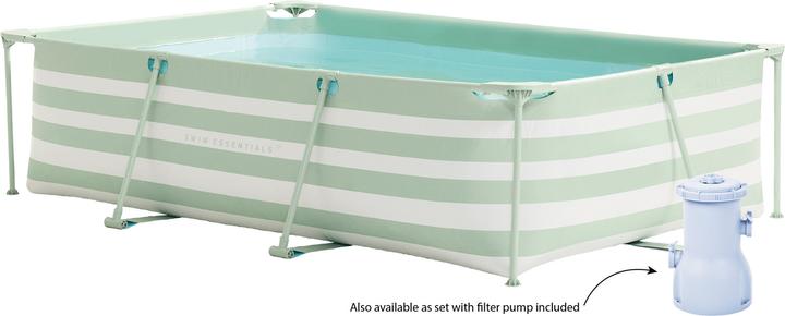 Swim Essentials Luxus-Pool mit grünen Streifen (300 x 200 x 75 cm)