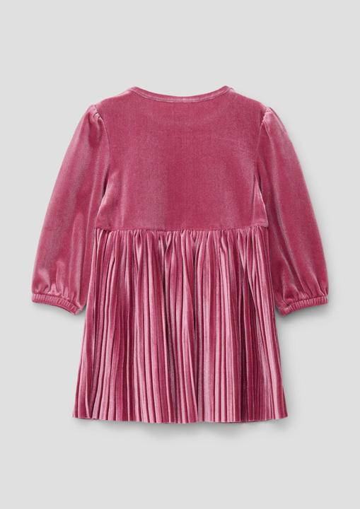 Produktbild s.Oliver Kleid Samtkleid mit Plisseéfalten (62)