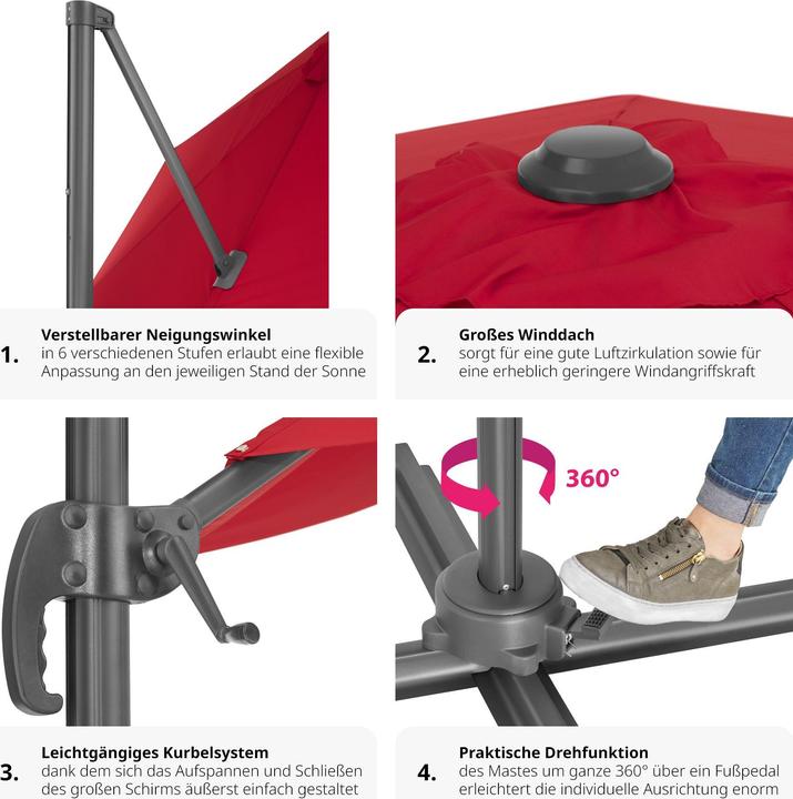 Produktbild tectake Ampelschirm (3 m)