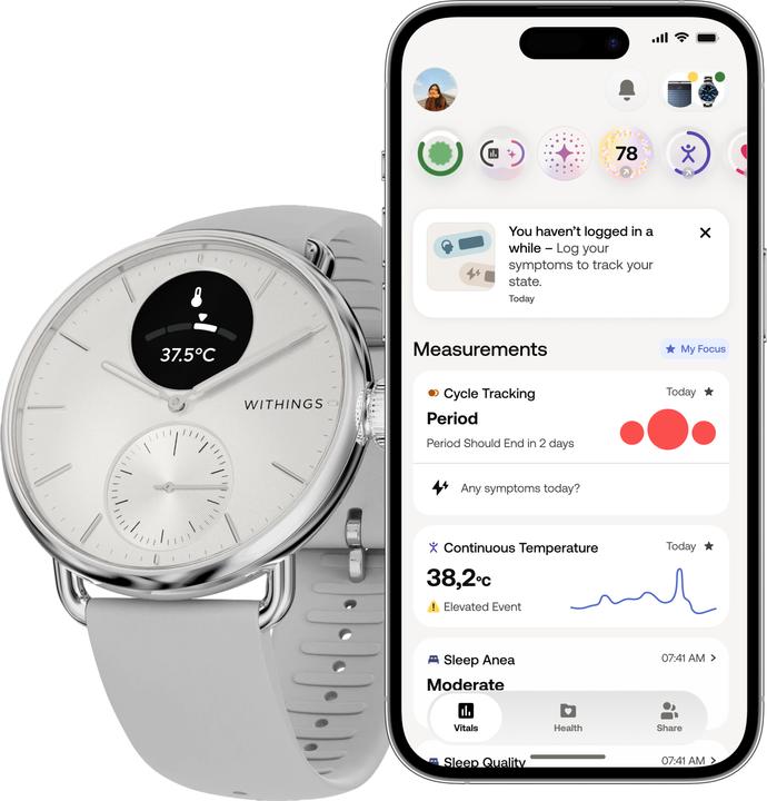 Produktbild Withings ScanWatch 2 (38 mm, nur WLAN)