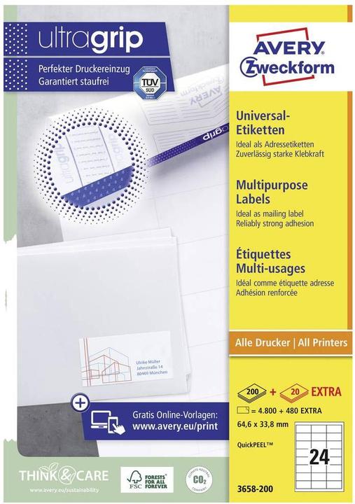 Image du produit Avery Étiquettes universelles