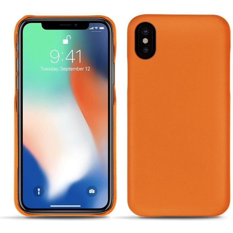 Noreve Lederschutzhülle (Apple iPhone XS Max), Smartphone Hülle, Orange
