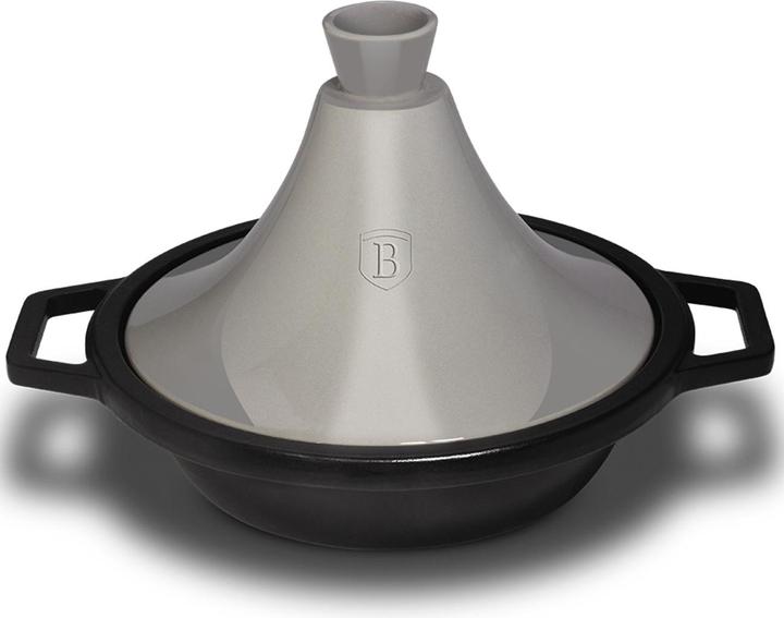 Produktbild BerlingerHaus «Tajin» 2L | enamelled cast iron casserole 22 × 7,5cm (h-25cm with ceramic lid) Moonli (22 cm, Tajine Topf, Gusseisen)