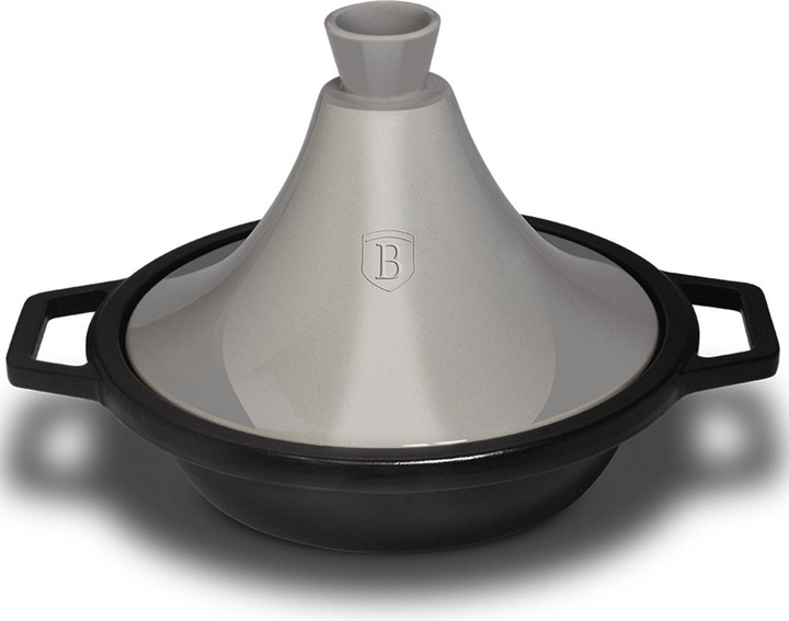 Produktbild BerlingerHaus «Tajin» 2L | enamelled cast iron casserole 22 × 7,5cm (h-25cm with ceramic lid) Moonli (22 cm, Tajine Topf, Gusseisen)