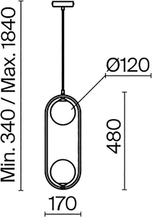 Actual product image Maytoni Ring Pendant Light, Pendant 2x G9 White Brass (G9)