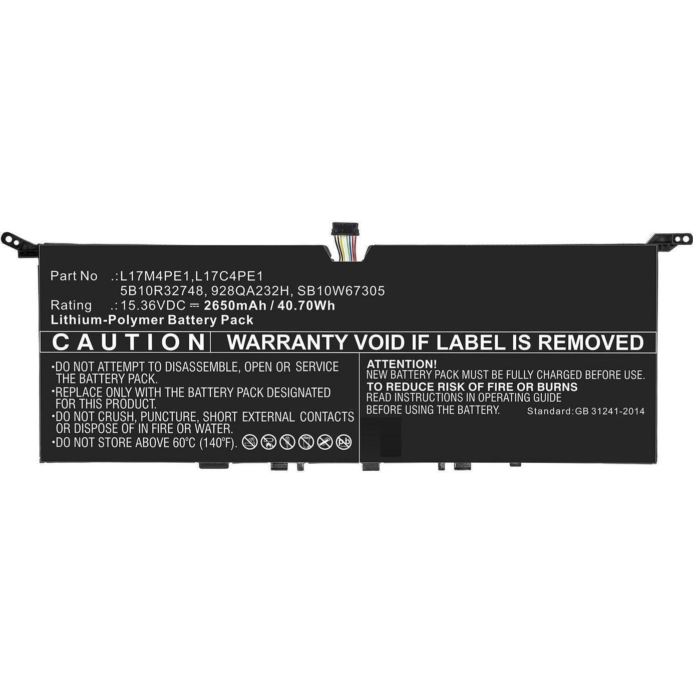 CoreParts Laptop Battery for Lenovo (2650 mAh), Notebook Akku, Schwarz