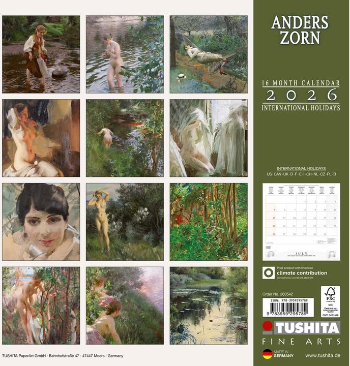 Produktbild Anders Zorn 2026 (30 x 30 cm)