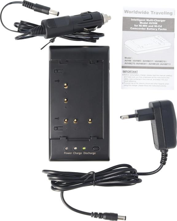 Actual product image AccuCell Schnell-Ladegerät Basiseinheit für NiMH Akku Sony, Sharp, Hitach (Camera battery charger)