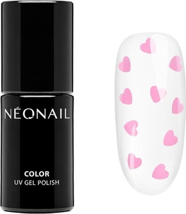 Produktbild Neonail UV Nail Polish 7.2ml - Self Love Era - Clear with Pink Hearts (UV-Gel Lack)