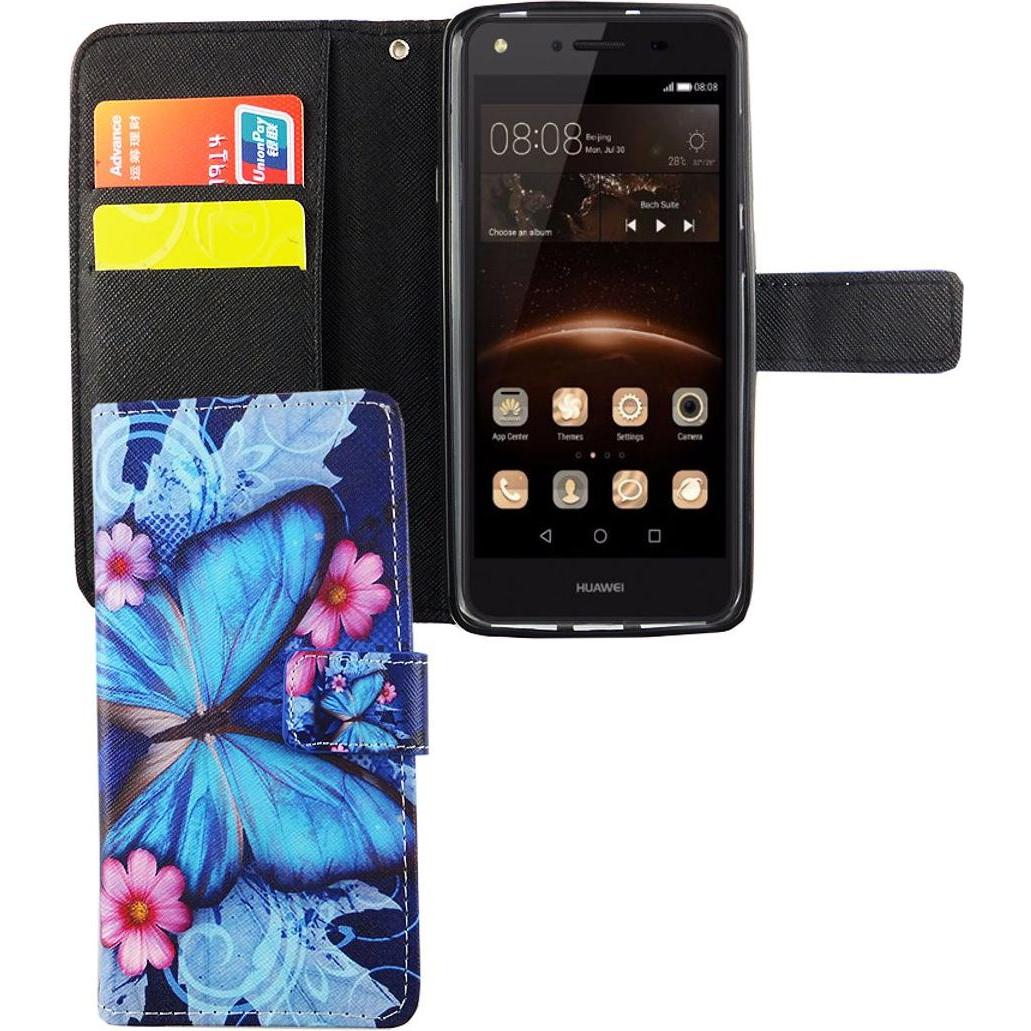 König Design Schutz Handy Hülle für Huawei Y5 II Case Cover Tasche Wallet Etui Handyhülle Neu (Huawei Y5 II), Smartphone...
