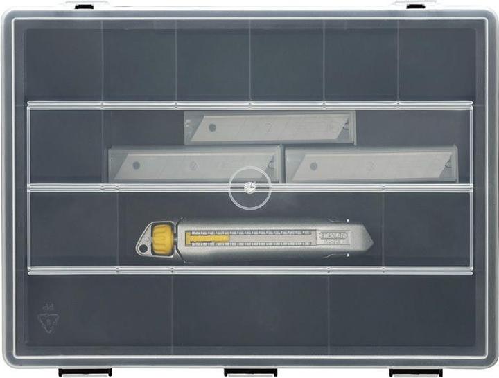 Immagine prodotto Stanley STHT10018-9 Interlock Abbrechmesser 18mm + 5 x 10 Abbrechmesser 18mm im 14-Fach-Organizer