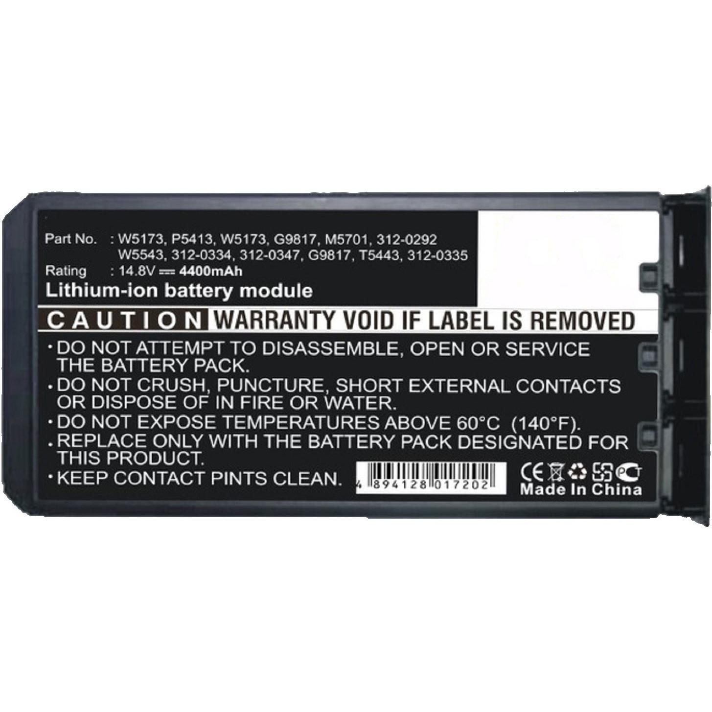 AGI Akku kompatibel mit Dell 312-0335 - Akku - 4.400 mAh (4400 mAh), Notebook Akku, Schwarz