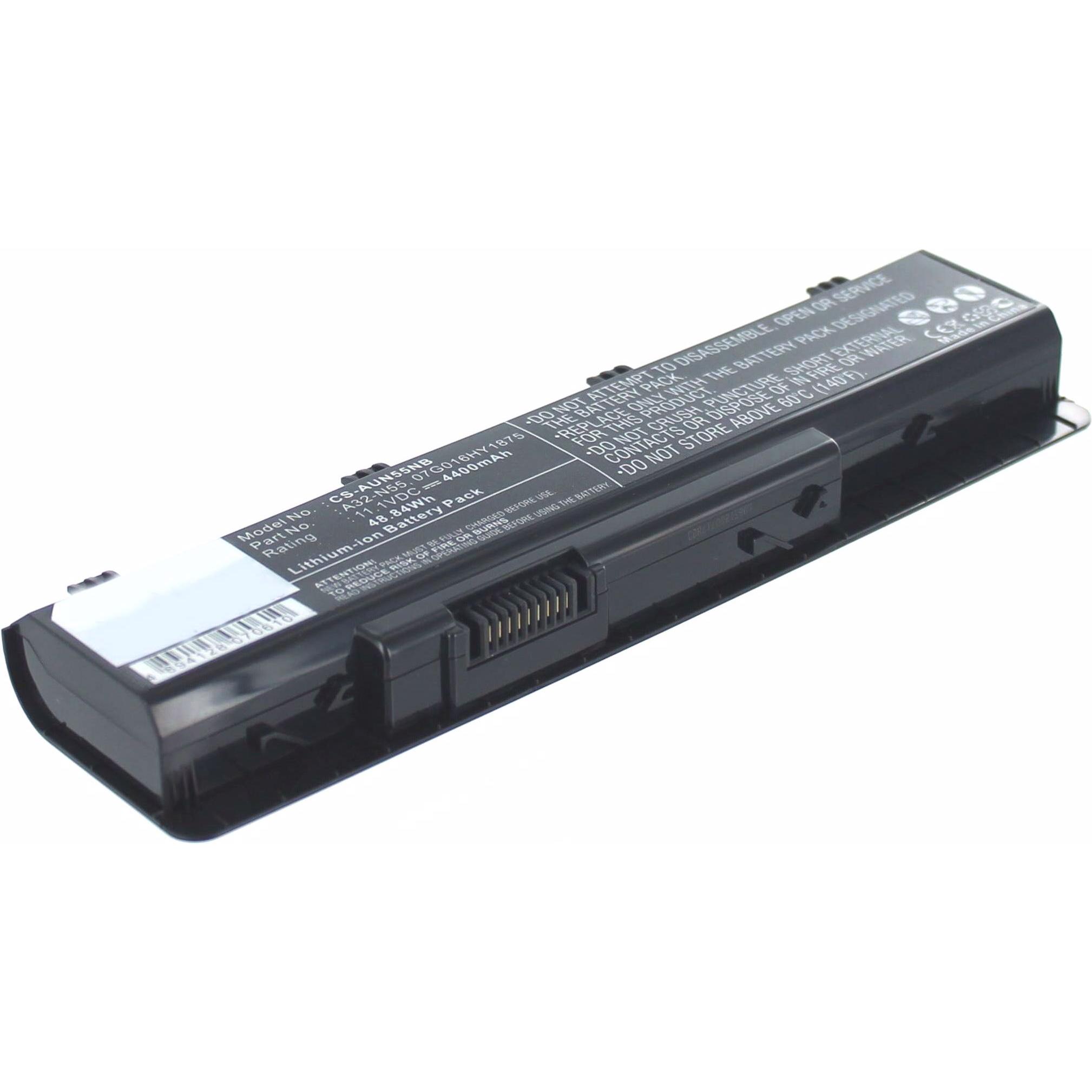 AGI Akku kompatibel mit Asus N75SL-V2G-TZ081V - Akku - 4.400 mAh (1 Zellen, 4400 mAh), Notebook Akku, Schwarz