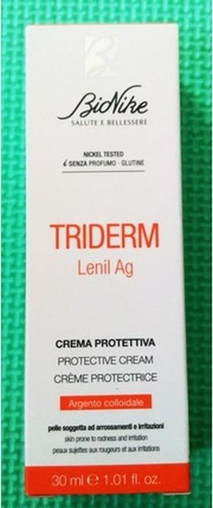 Actual product image BioNike Triderm Lenil Ag crema protettiva con argento (30 ml, 24h cream)