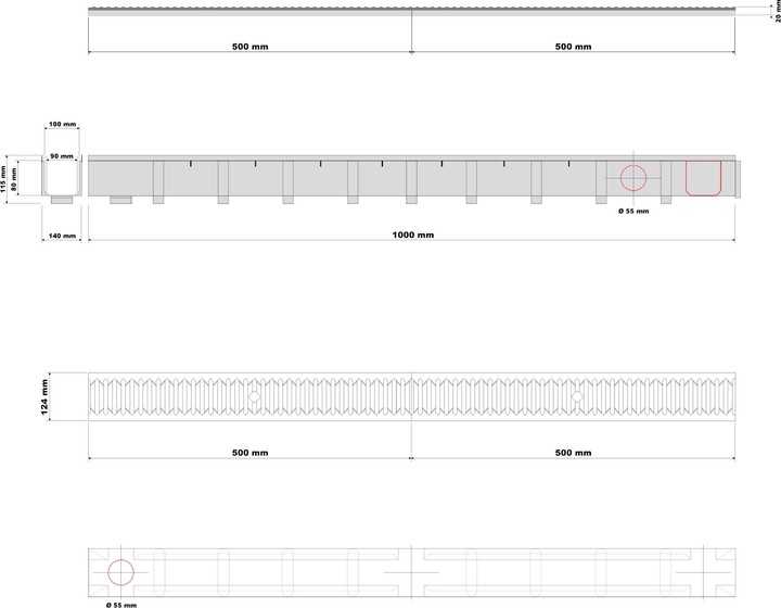 Actual product image Wiltec Drainage Storm Ground Channel 5x1m 12.5t Heelguard Cast Iron Rain Waste Sewage Water Drain