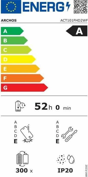 Energy Label Archos Tablet T101 KID 10,1" 4 GB RAM 64 GB (WLAN only, 10.10", 64 GB)