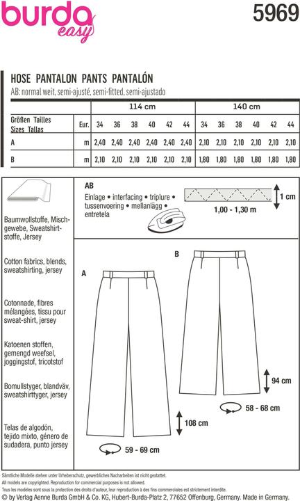 Actual product image Pattern pants - with back elastic wide legs