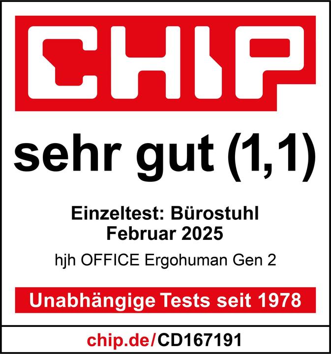 Actual product image Hjh Office Ergohuman Gen2 (45 - 56 cm)