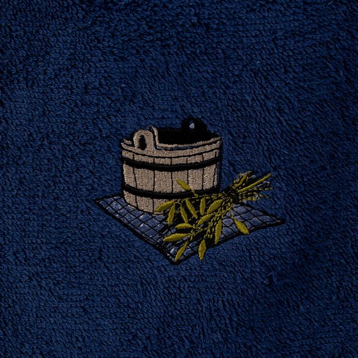 Actual product image Namų tekstilė EMBROIDERED SAUNA APRON 55X150 BLUE