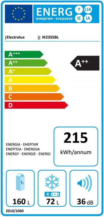 Energie-Label Electrolux Ik2355bl (232 l)