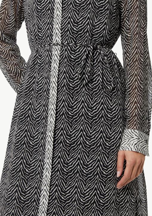 Produktbild Comma Kleid Chiffon-Kleid mit Hemdkragen und Bindeband (40)