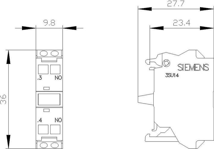 Produktbild Siemens Contact module with 1 contact 1NO