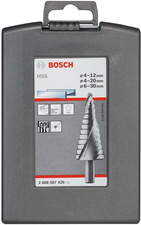 Actual product image Bosch Professional Zubehör HSS step drill set (6 mm, 8 mm, 10 mm)