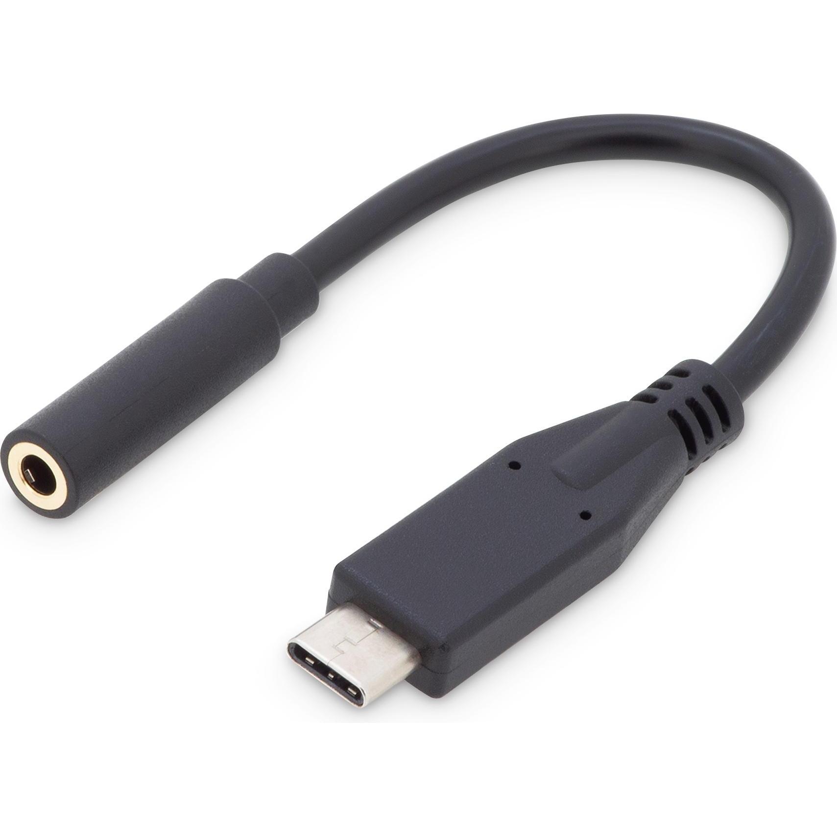 Digitus USB C – 3.5 mm Buchse Audio Adapter (0.20 m, USB, 2.5mm), Audio Kabel