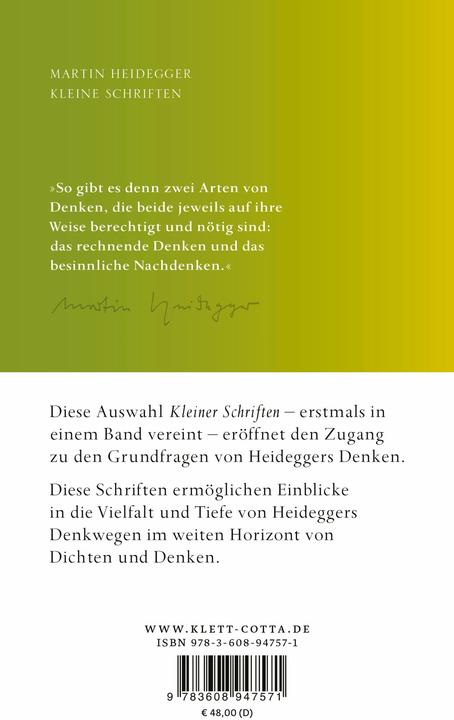 Produktbild Aus der Erfahrung des Denkens (Deutsch, Martin Heidegger, 2022)