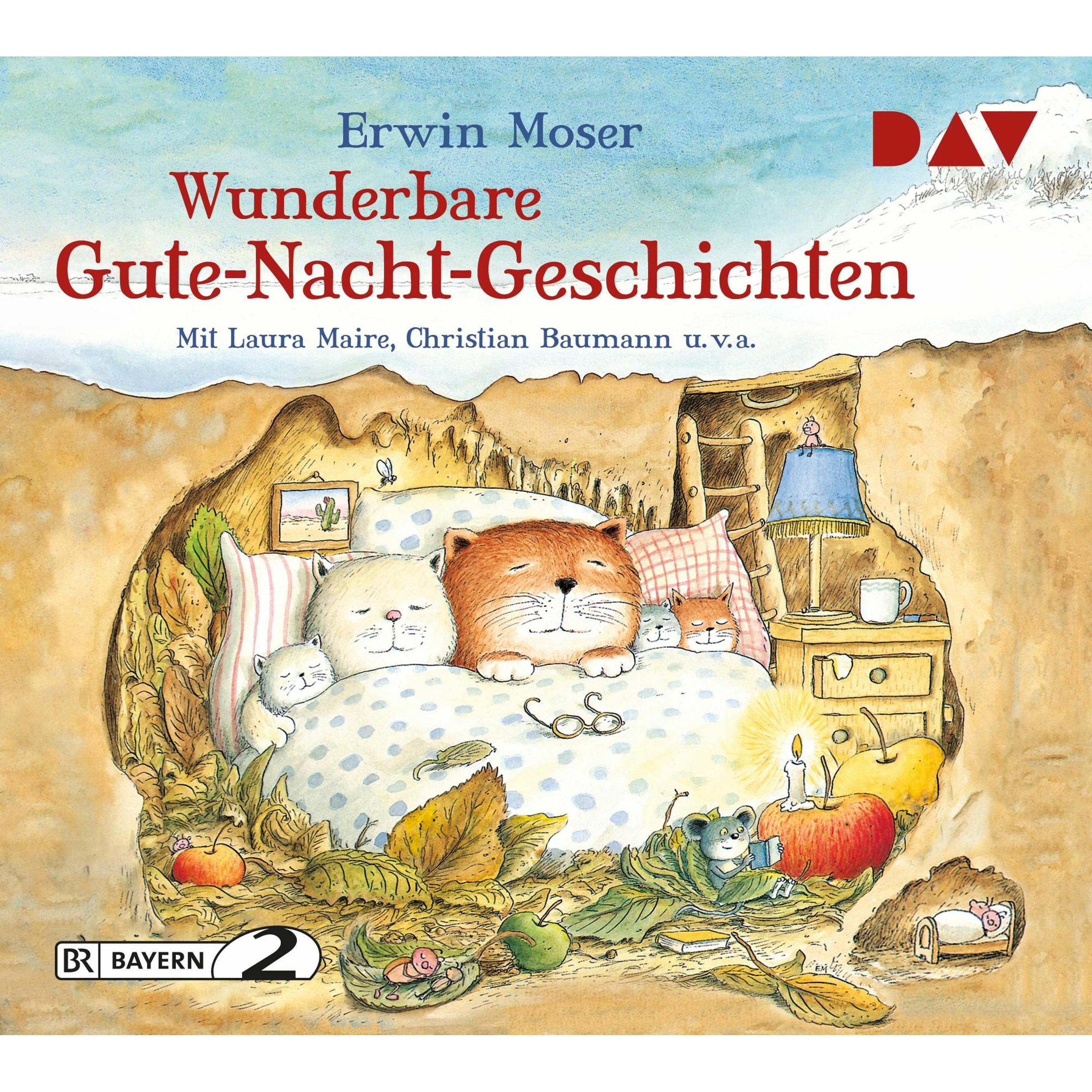 Wunderbare Gute-Nacht-Geschichten, Hörbücher von Erwin Moser, Christian Baumann, Thomas Loibl, Burchard Dabinnus