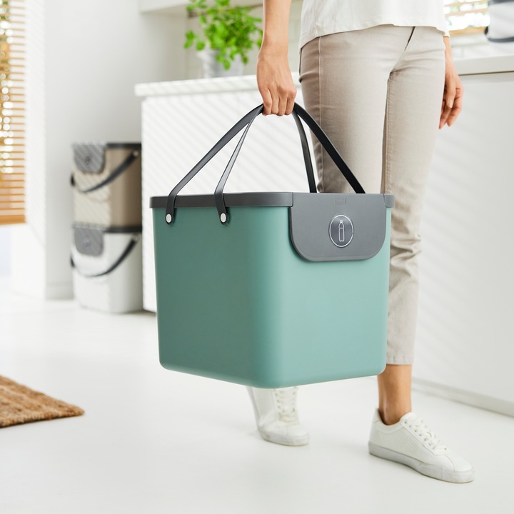 Image du produit Rotho Seau de recyclage Albula 40 l, vert foncé (40 l)