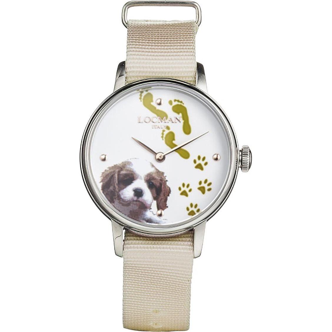 Locman, Armbanduhr, Italy Damenuhr 1960 Fantasy Dog Ref. F253A08S-00WHCA2NJ, Beige, (Analoguhr, 32 mm)