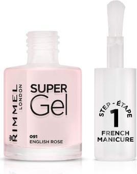Actual product image Rimmel London Super Gel French Manicure STEP1 (091, Gel-Effect Nail Polish)