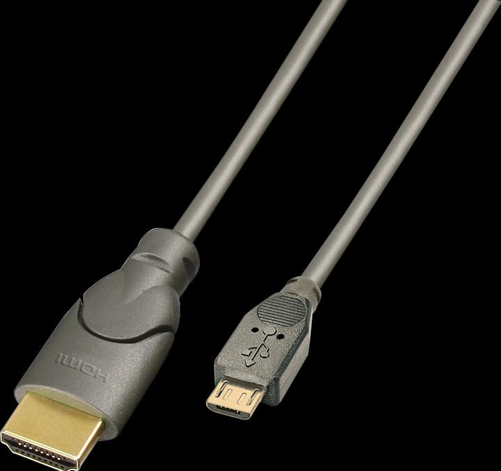 Actual product image Lindy MHL (Micro USB) — HDMI (Typ A) (2 m, HDMI, USB)
