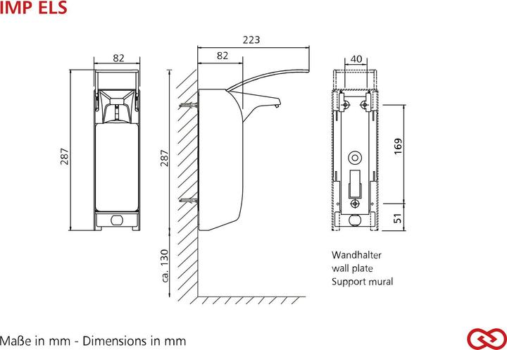 Actual product image Ophardt Disinfectant dispenser manual long arm lever 500ml