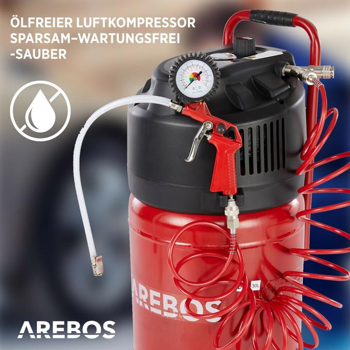 Immagine prodotto Arebos Compressore d'aria (10 bar, 30 l)