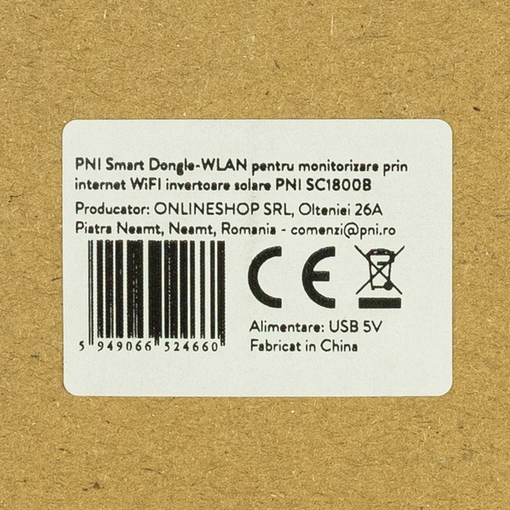 Produktbild PNI Smart Dongle-WLAN zur Internetüberwachung WiFI-Solarwechselrichter SC1800B Baujahr 2022 (Solarstecker)