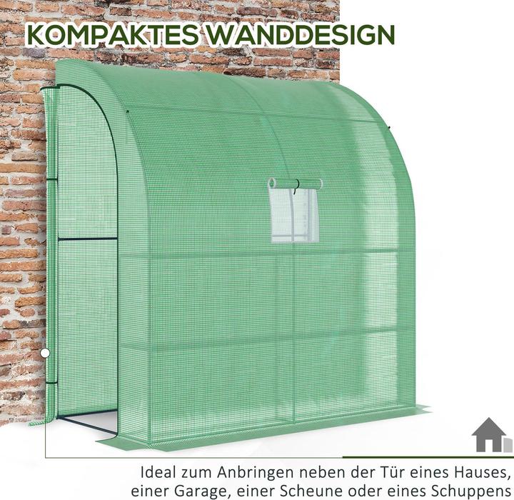 Produktbild Outsunny Foliengewächshaus mit 4 Regalen