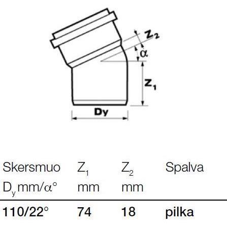 Thumbnail - Wavin, Zubehör Sanitärinstallation, Internal drainage elbow Optima, d110, 22 °