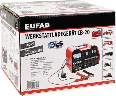 Produktbild Eufab Werkstattladegerät 12-24V 18-12A (24V, 18 A)
