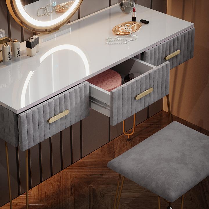 Actual product image Vicco Layla with stool and lighting (100 x 40 x 79 cm)