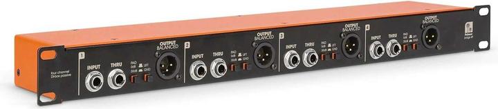 Palmer Audio BRIDGE 4P - 4-channel passive DI box in 19" rack format (DI box)