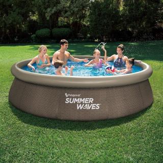 Produktbild Summer Waves Pool Quick Set Dunkles Doppel-Rattan 366 X 76 Cm (366 x 76 cm)