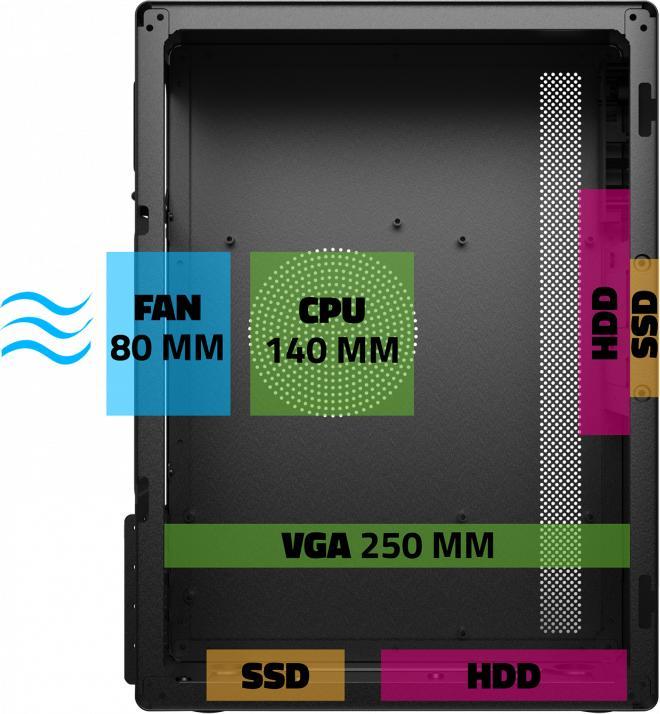 Image du produit Advance Boitier Mini Tour Micro ATX Optima (Noir) (mATX, Mini-ATX)