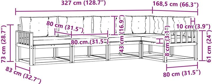 Produktbild vidaXL Gartenmöbel Set