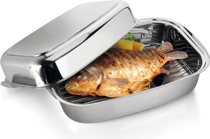 Actual product image Tescoma EXCLUSIVE roasting pan, with lid, 36 x 24 cm (Stainless steel)