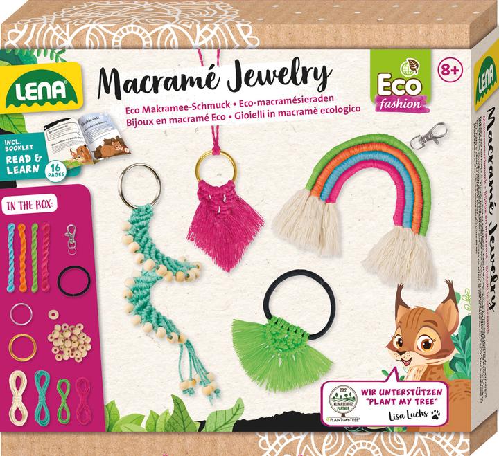 Lena Eco Macramé© Jewellery, FSC RECYCLED, folding box